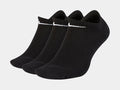 3 Pack Everyday No Show Mens Socks (Black)