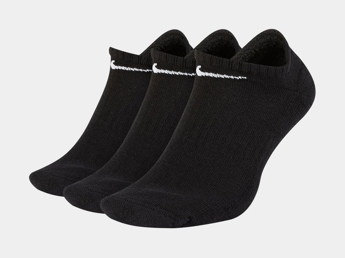 3 Pack Everyday No Show Mens Socks (Black)