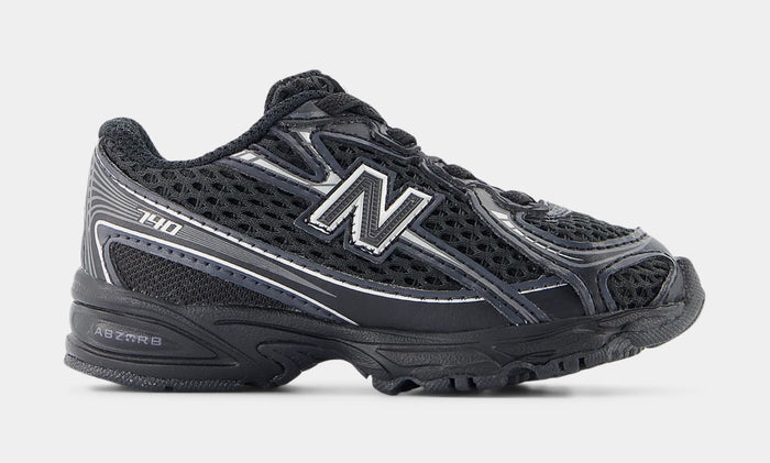 740 Infant Toddler Lifestyle Shoes (Black/Silver Metallic)