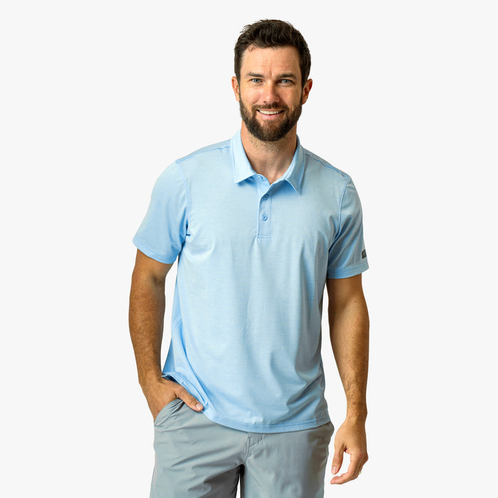 Airy Blue Heather $Model is 6'0" 182lbs Size M$