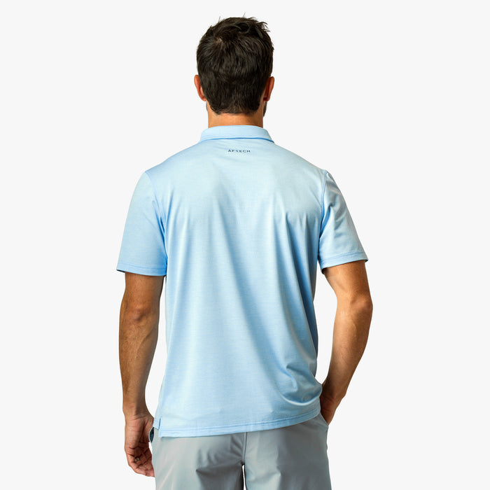 Airy Blue Heather $Model is 6'0" 182lbs Size M$