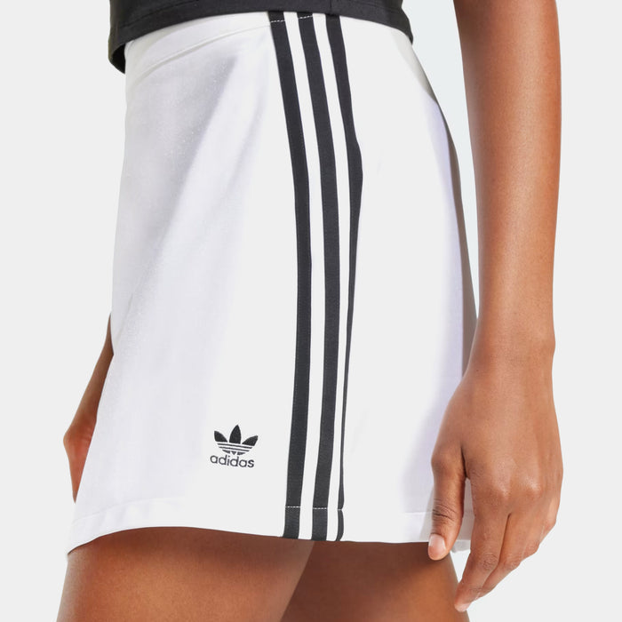 Adicolor 3 Stripes Mini Womens Skirt (White/Black)