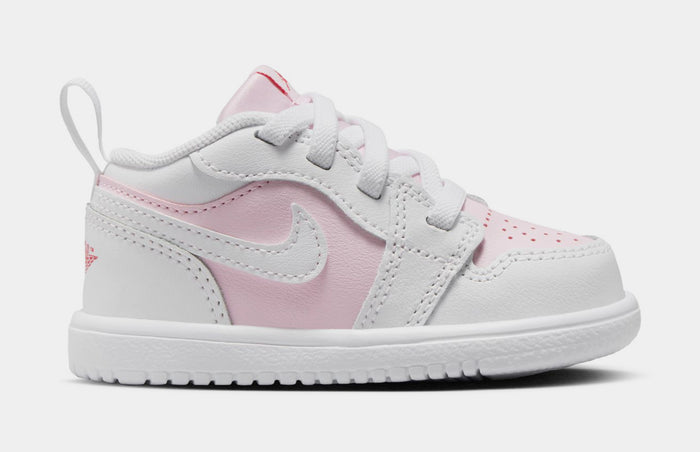 Air Jordan 1 Low Alt Infant Toddler Basketball Shoes (Pink Foam/White/Fire Red)