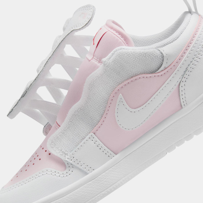 Air Jordan 1 Low Alt Preschool Basketball Shoes (Pink Foam/White/Fire Red)