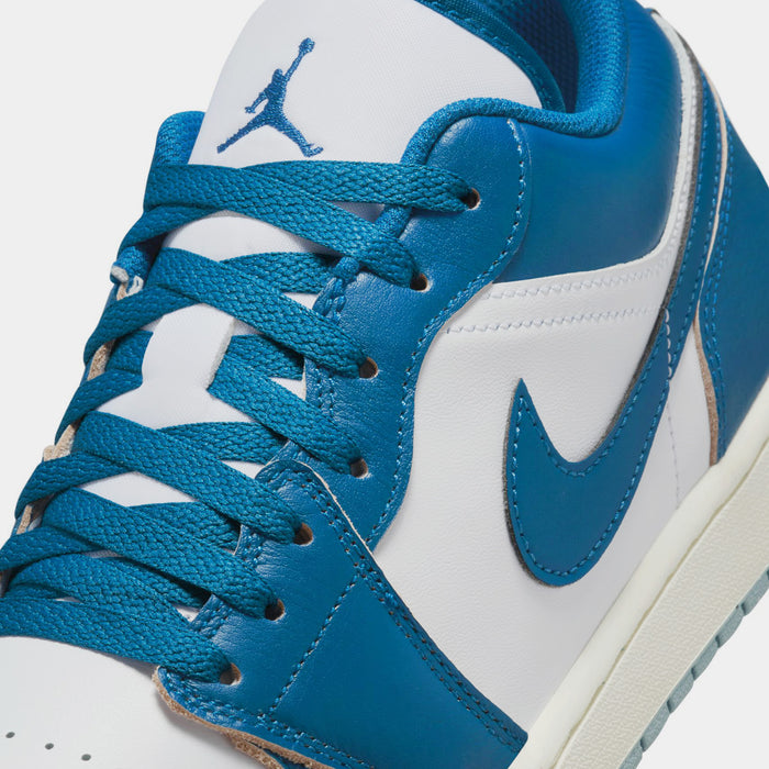 Air Jordan 1 Low SE Industrial Blue Mens Lifestyle Shoes (White/Blue Grey/Sail/Industrial Blue)