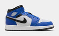 Air Jordan 1 Mid Grade School Lifestyle Shoes (Game Royal/White/Black)