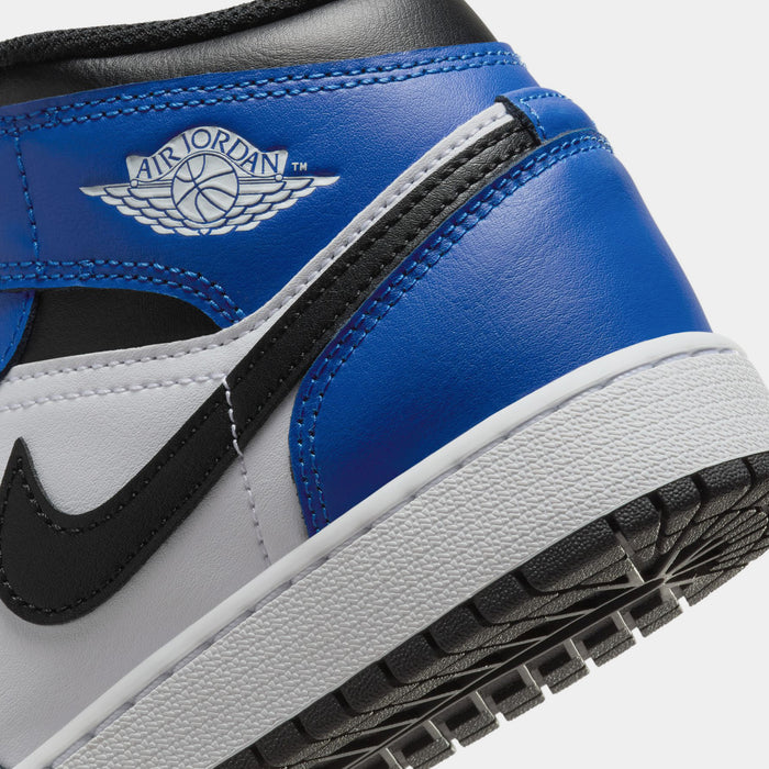 Air Jordan 1 Mid Grade School Lifestyle Shoes (Game Royal/White/Black)