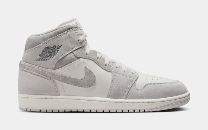 Air Jordan 1 Mid Neutral Grey Mens Lifestyle Shoes (Neutral Grey/Sail/Smoke Grey)