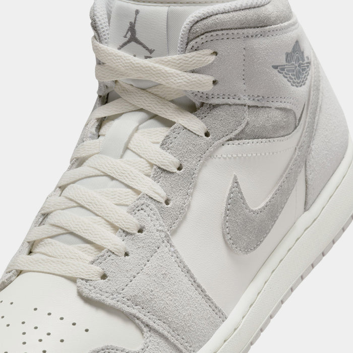 Air Jordan 1 Mid Neutral Grey Mens Lifestyle Shoes (Neutral Grey/Sail/Smoke Grey)