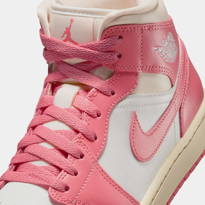 Air Jordan 1 Mid Womens Lifestyle Shoes (Sail/Guava Ice/Muslin/Pink Salt) Final Sale