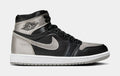 Air Jordan 1 Retro High OG Satin Shadow Womens Lifestyle Shoes (Black/Medium Grey/White) Final Sale