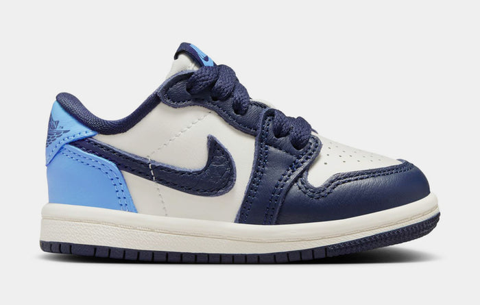 Air Jordan 1 Retro Low  OG Obsidian Infant Toddler Lifestyle Shoes (Obsidian/University Blue/Sail)