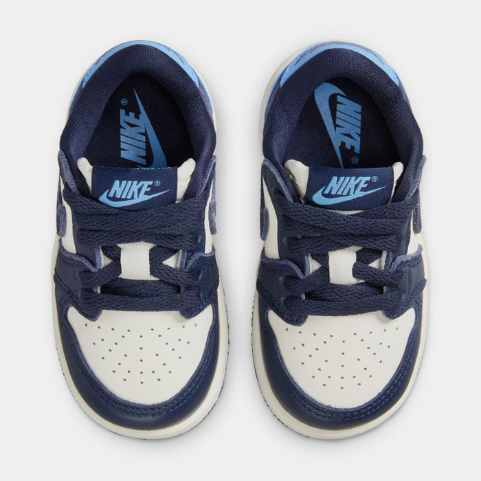Air Jordan 1 Retro Low  OG Obsidian Infant Toddler Lifestyle Shoes (Obsidian/University Blue/Sail)