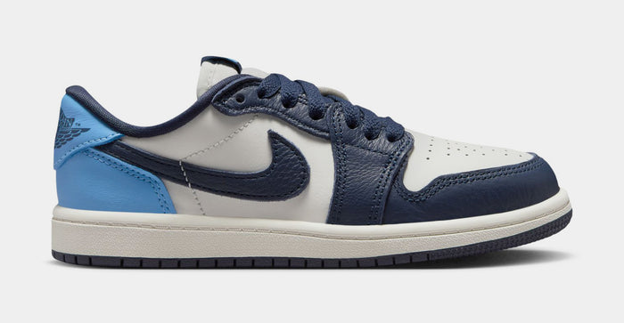 Air Jordan 1 Retro Low OG Obsidian Preschool Lifestyle Shoes (Obsidian/University Blue/Sail)