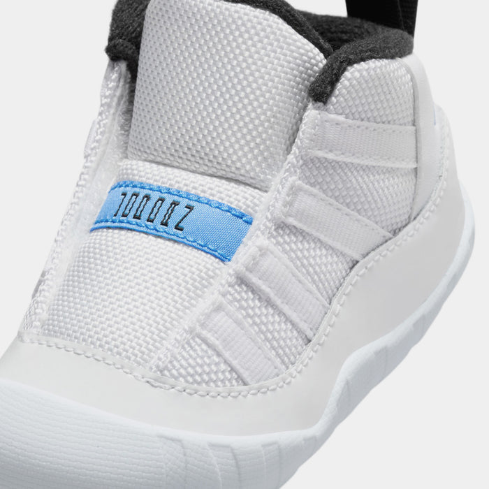 Air Jordan 11 Retro Legend Blue Infant Crib Bootie Lifestyle Shoes (White/Legend Blue/Black) Free Shipping