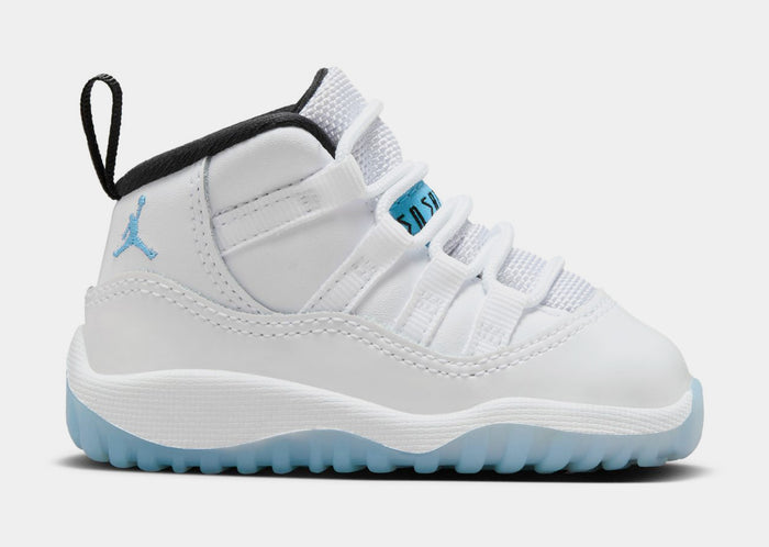 Air Jordan 11 Retro Legend Blue Infant Toddler Lifestyle Shoes (White/Legend Blue/Black) Free Shipping