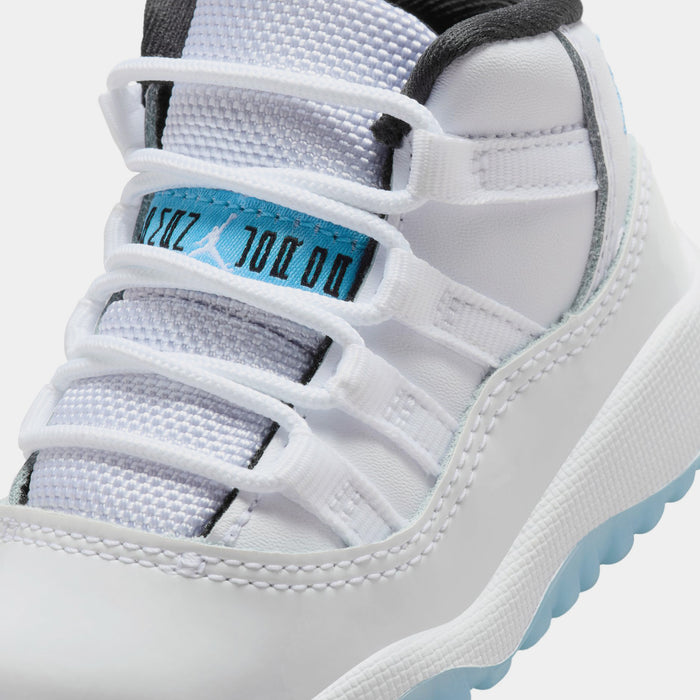 Air Jordan 11 Retro Legend Blue Infant Toddler Lifestyle Shoes (White/Legend Blue/Black) Free Shipping
