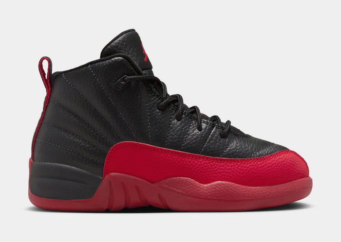 Air Jordan 12 Retro Flu Game Preschool Lifestyle Shoes (Black/Varsity Red)