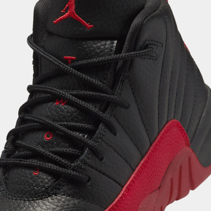 Air Jordan 12 Retro Flu Game Preschool Lifestyle Shoes (Black/Varsity Red)