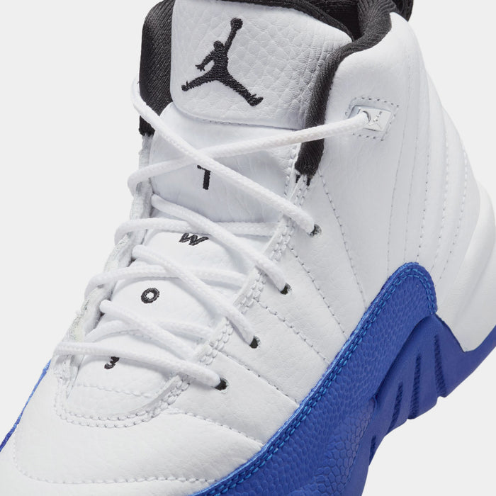 Air Jordan 12 Retro White and Game Royal Preschool Lifestyle Shoes (White/Black/Game Royal)