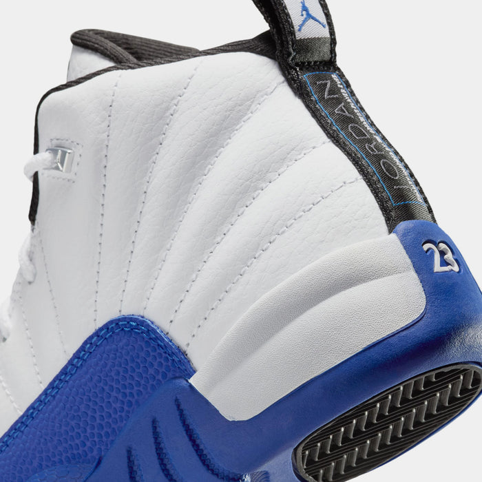 Air Jordan 12 Retro White and Game Royal Preschool Lifestyle Shoes (White/Black/Game Royal)