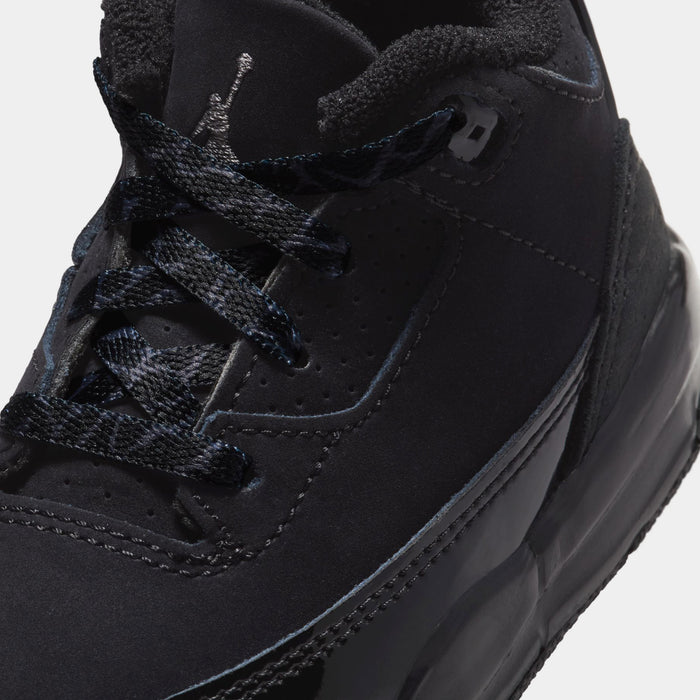 Air Jordan 3 Retro Black Cat Infant Toddler Lifestyle Shoes (Black/Dark Charcoal/Black)