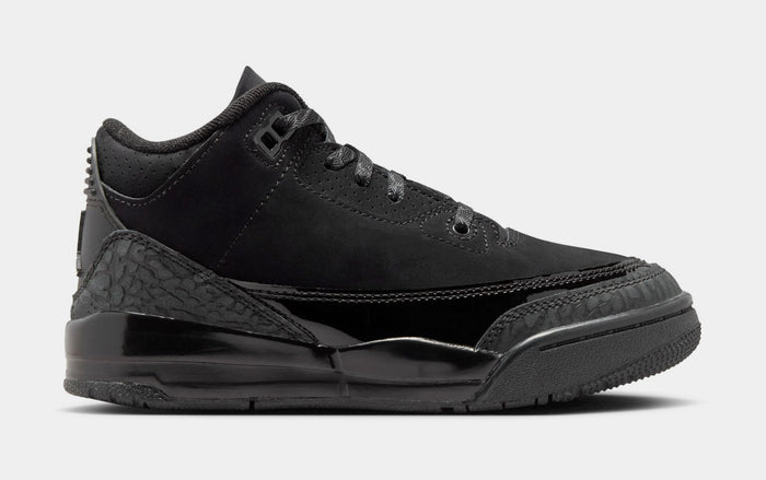 Air Jordan 3 Retro Black Cat Preschool Lifestyle Shoes (Black/Dark Charcoal/Black) Free Shipping
