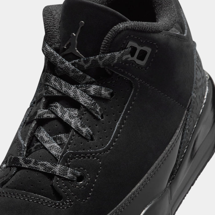 Air Jordan 3 Retro Black Cat Preschool Lifestyle Shoes (Black/Dark Charcoal/Black) Free Shipping