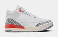 Air Jordan 3 Retro Georgia Peach Preschool Lifestyle Shoes (White/Cosmic Clay/Sail/Cement Grey)