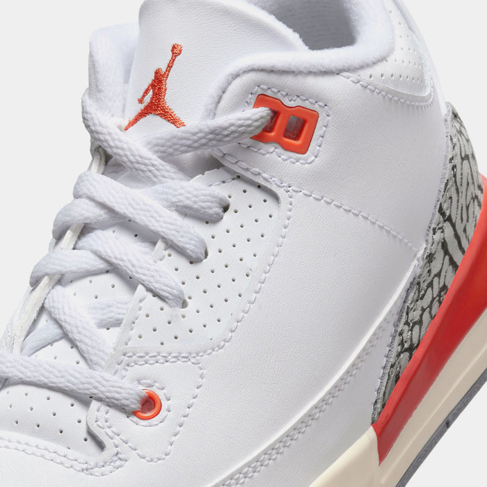 Air Jordan 3 Retro Georgia Peach Preschool Lifestyle Shoes (White/Cosmic Clay/Sail/Cement Grey)
