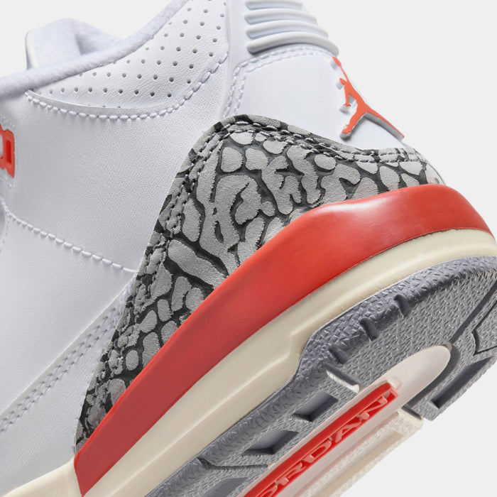 Air Jordan 3 Retro Georgia Peach Preschool Lifestyle Shoes (White/Cosmic Clay/Sail/Cement Grey)