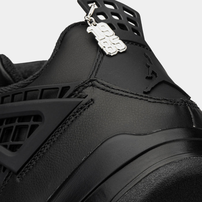 Air Jordan 4 Retro Net Womens Lifestyle Shoes (Black/Black/Metallic Silver) Final Sale