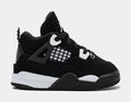Air Jordan 4 Retro White Thunder Infant Toddler Lifestyle Shoes (Black/White/Black)