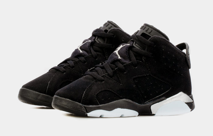 Air Jordan 6 Black Metallic Preschool Lifestyle Shoes (Black) Free Shipping