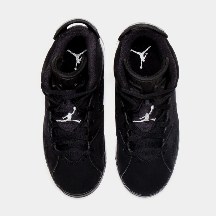 Air Jordan 6 Black Metallic Preschool Lifestyle Shoes (Black) Free Shipping
