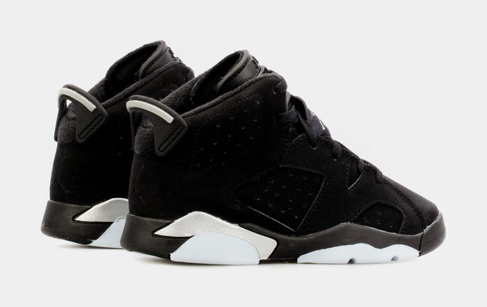 Air Jordan 6 Black Metallic Preschool Lifestyle Shoes (Black) Free Shipping