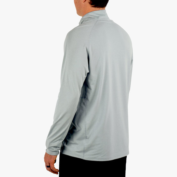 Harbor Gray Heather $Model is 6'1" 190lbs Size L$