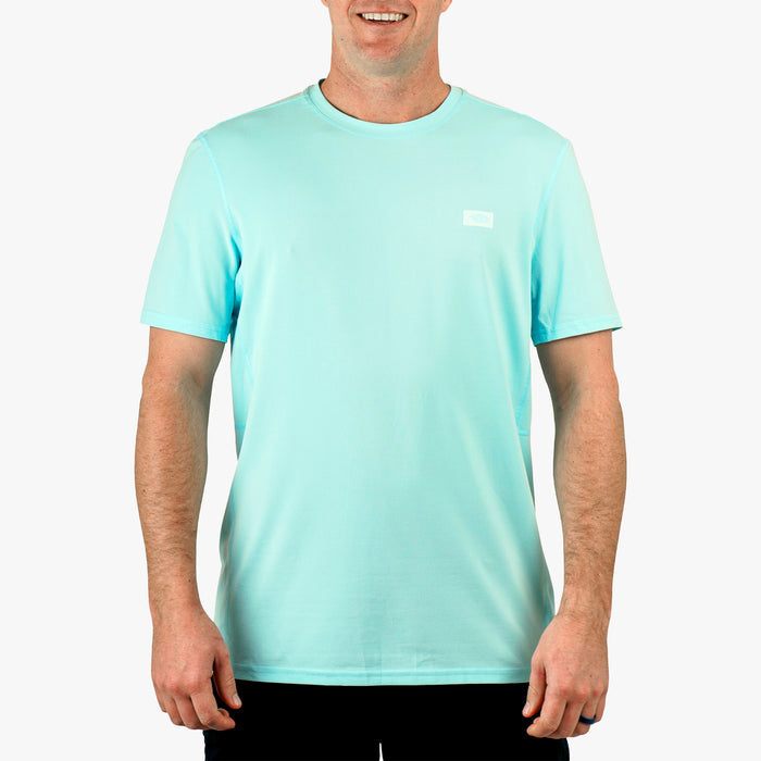 Shoreline Blue Heather $Model is 6'1" 190lbs Size L$
