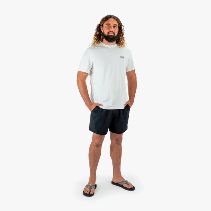 White $Model is 6'4, 220lbs Size XL$