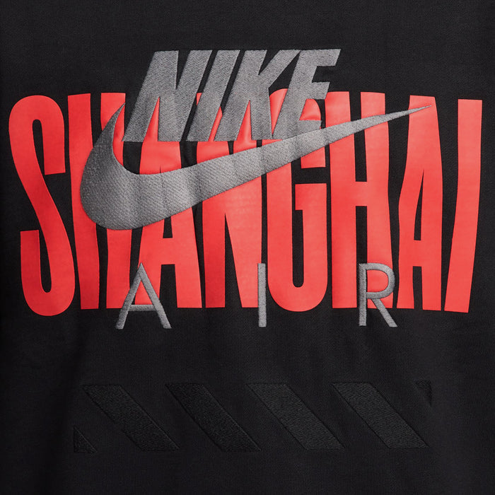 Air Shanghai Fleece Mens Crewneck (Black/Red)