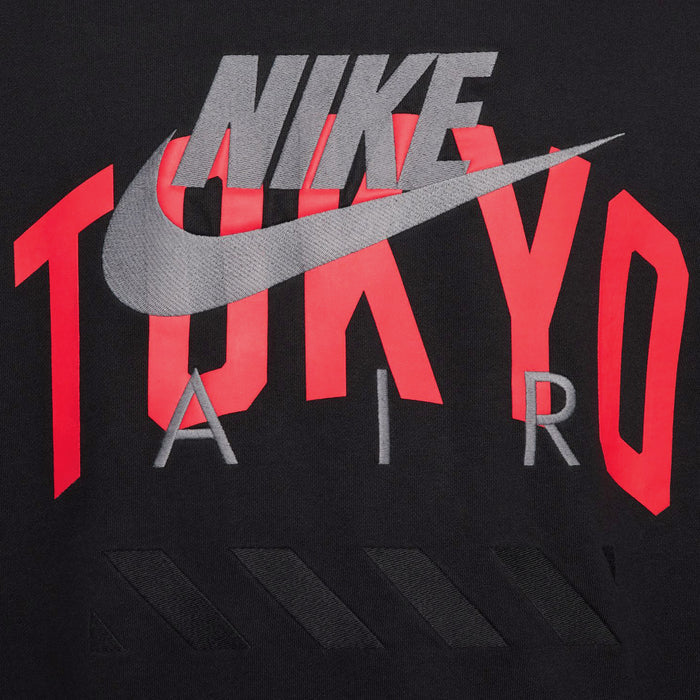 Air Tokyo Fleece Mens Crewneck (Black/Red)