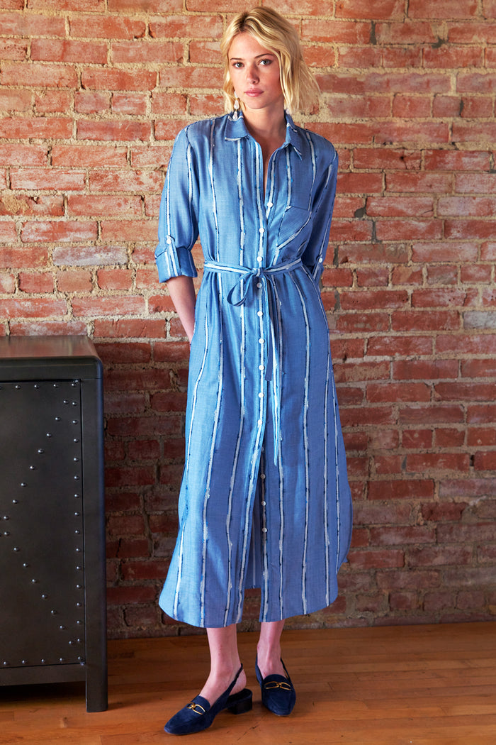 Alex Long Shirtdress Ethnic Stripe