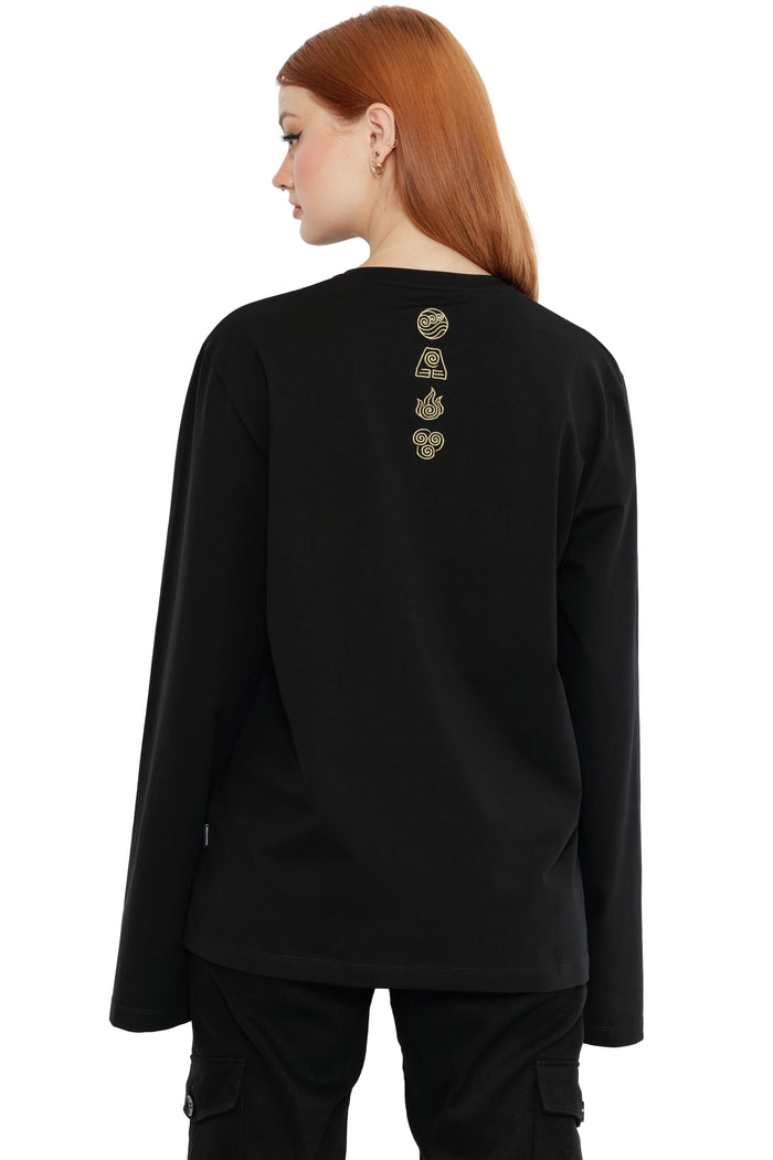 Avatar: The Last Airbender x BlackMilk All Elements Avatar fashion tee, oversized long sleeve boyfriend fit and licensed Avatar apparel