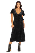 BlackMilk Clothing - All That Glitters Velvet Wrap Midaxi Dress
