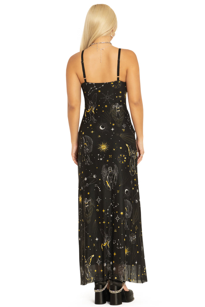 BlackMilk Clothing - Archangels Sheer A Line Maxi Dress