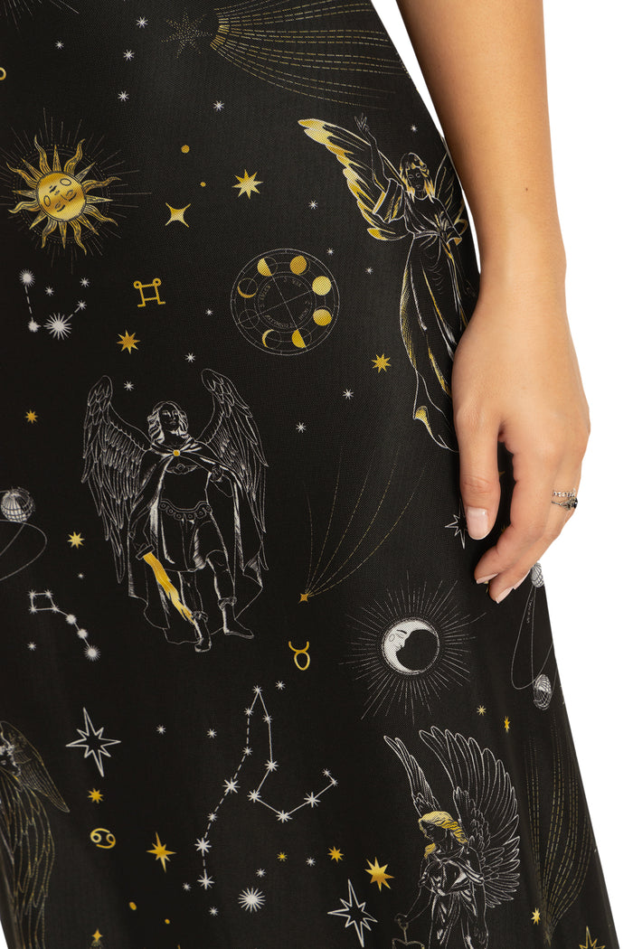 BlackMilk Clothing - Archangels Sheer A Line Maxi Dress