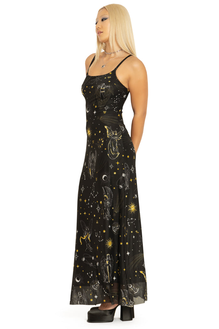 BlackMilk Clothing - Archangels Sheer A Line Maxi Dress