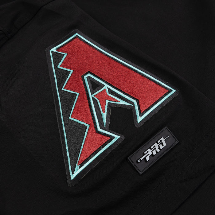 Arizona Diamondbacks Classic Chenille Mens Short Sleeve Shirt (Black/Red)