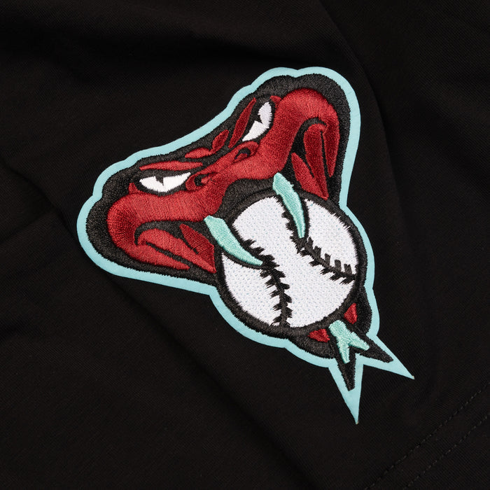 Arizona Diamondbacks Classic Chenille Mens Short Sleeve Shirt (Black/Red)