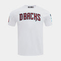 Arizona Diamondbacks Classic Chenille Mens Short Sleeve Shirt (White/Red)